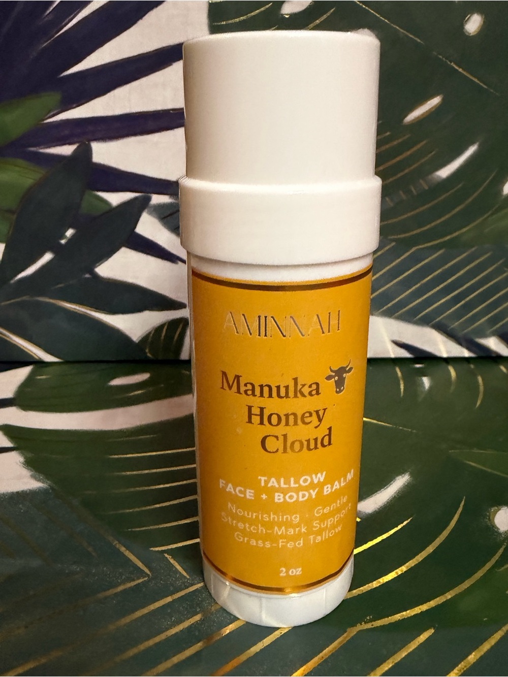 Aminnah Manuka Honey Cloud Tallow Face & Body Balm Stick 2 oz